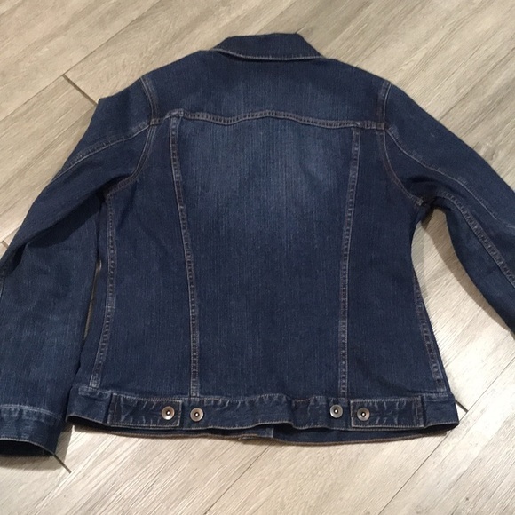 Style & Co Dark Wash Trucker Denim Jacket size M - Picture 6 of 9